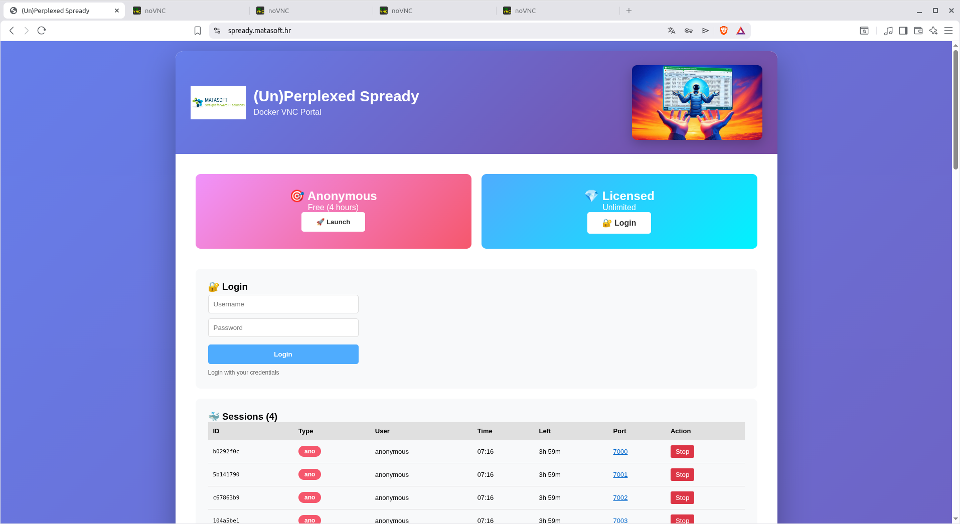(Un)Perplexed Spready Web Portal