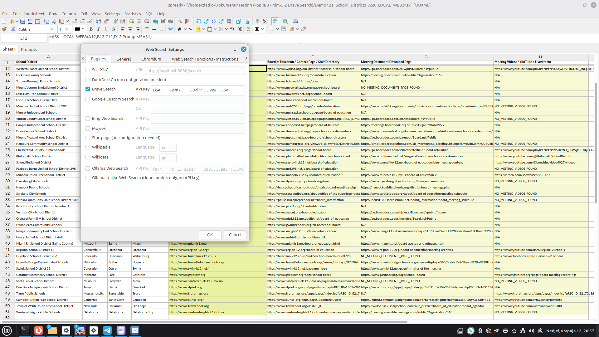 Web Search in (Un)Perplexed Spready